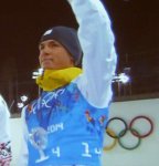 Simon mit seiner Silbermedaille