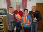25 Jahre Mitgliedschaft: Regina & Udo Steinbring, Margareta Hofmann, Dietmar Aust(für seine Frau Gabi)